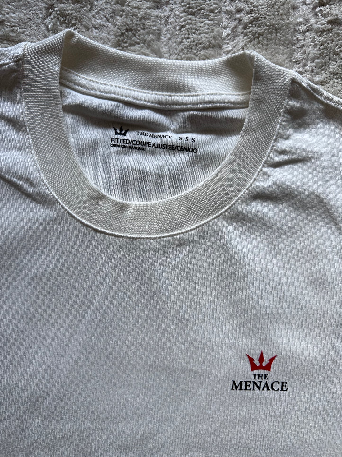 T-SHIRT THE MENACE BLANC