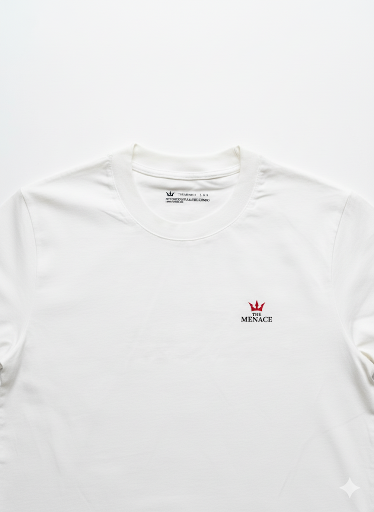 T-SHIRT THE MENACE BLANC